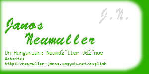 janos neumuller business card